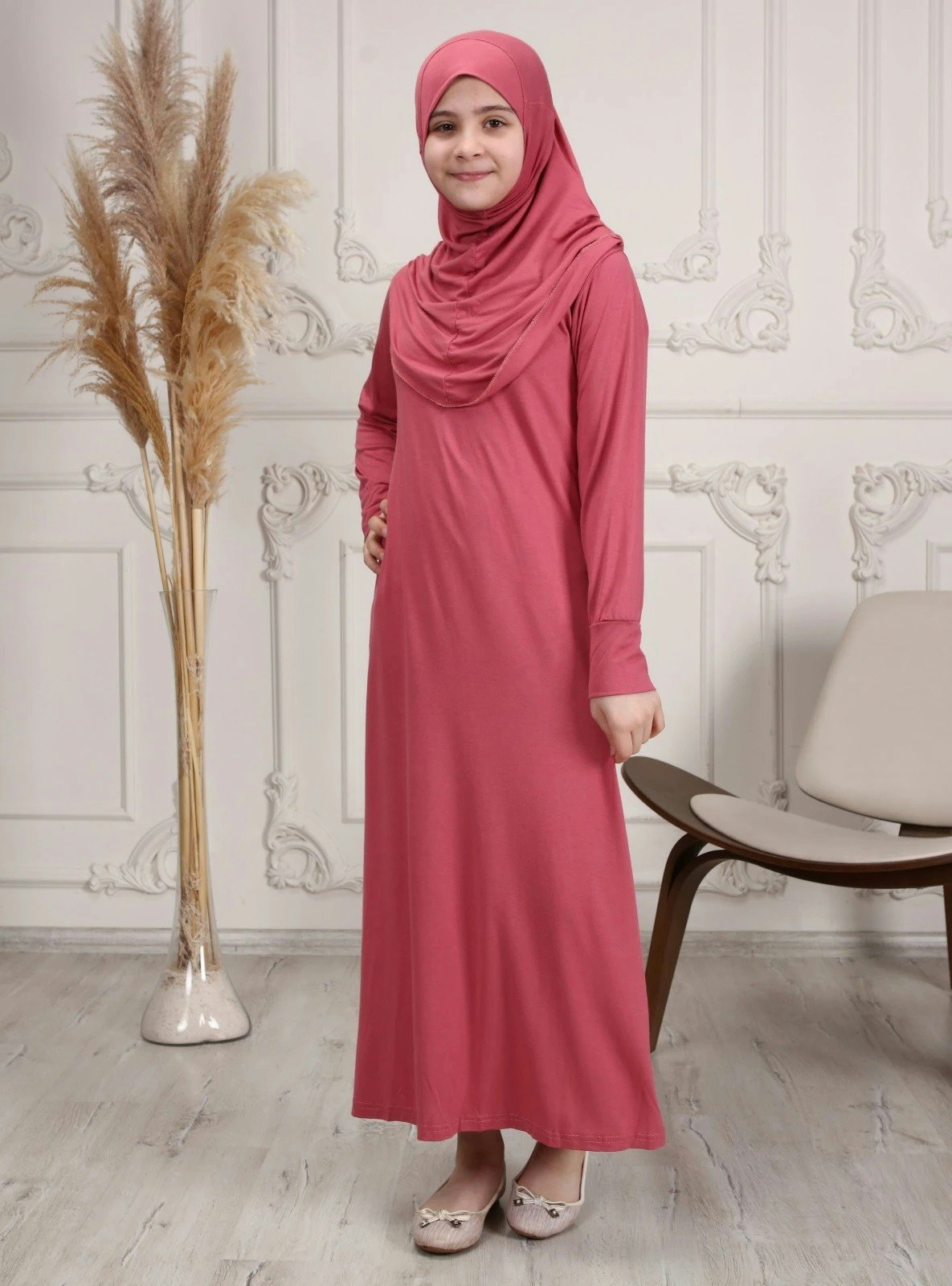 Nour abaya med hijab | Fucia