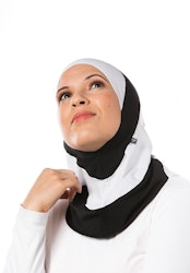 Fitness Sport Hijab Svart/Vit