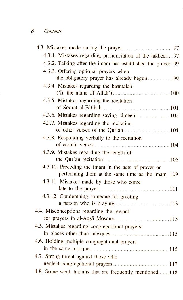 Common Mistakes Regarding Prayer