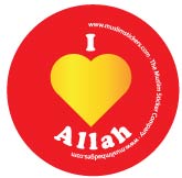I Love Allah Röd Knappnål