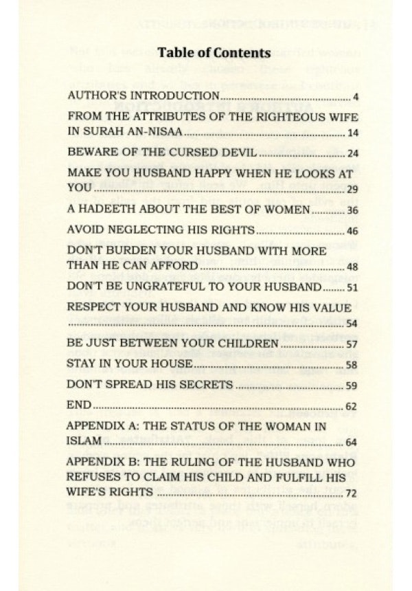 Attributes Of The Righteous Wife