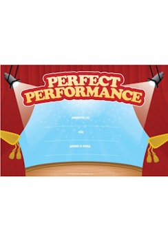 Perfect Performance Certificate