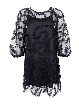 Black Color Swirl Dress