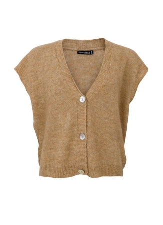 Black Color Strikket Vest