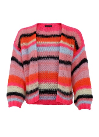 Black Color, Adelin Multi Striped Cardigan