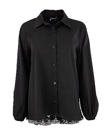 Boheme, Bluse m/ blonder, Svart