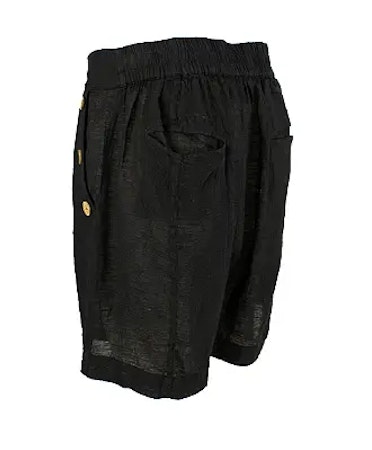Boheme - Shorts m/ knapper Svart
