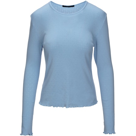 Luxzuz - Pointelle T-Shirt Lysblå