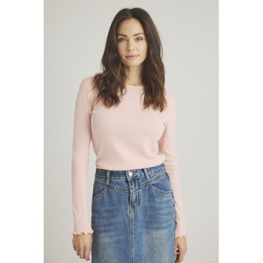 Luxzuz - Pointelle T-Shirt Rosa