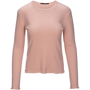 Luxzuz - Pointelle T-Shirt Rosa