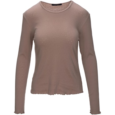 Luxzuz - Pointelle T-Shirt Beige