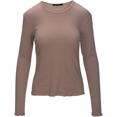 Luxzuz - Pointelle T-Shirt Beige