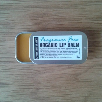 Living Naturallys Organic Lip Balm - Fragrance free i retroask - 13 g