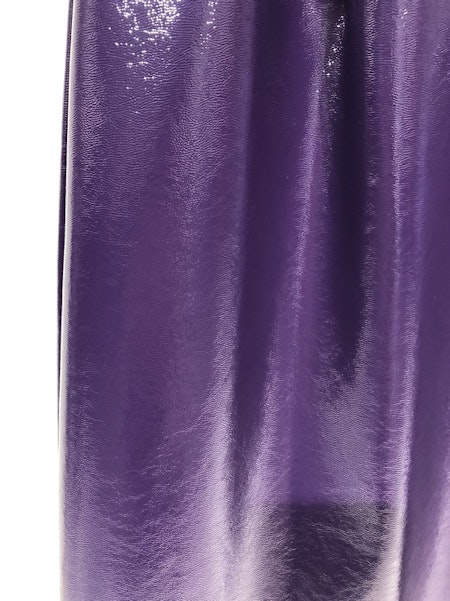 Neon Faux Leather Skirt - Purple