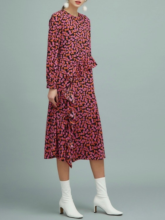 Garden Long Dress - Pink