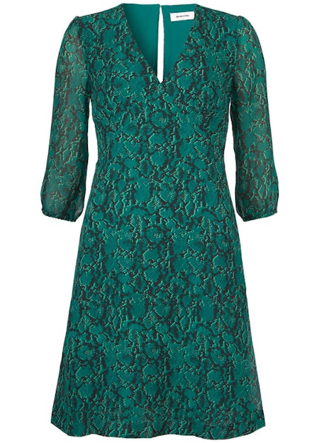 Sidsel Print Dress - Emerald Snake