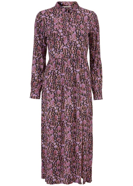 Solero Print Dress - Purple Snake