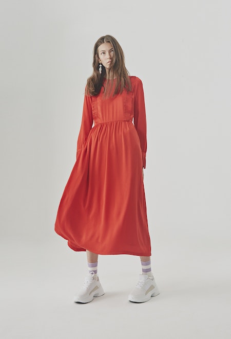 Noelle Dress - Fire Red