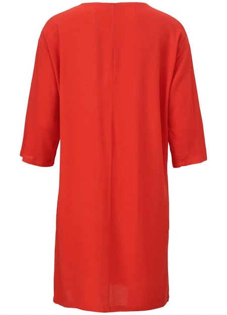 Geo Dress - Fire Red