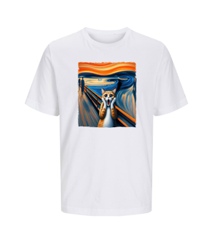 T-shirt  Unisex - Edvard Munch Scream Cat
