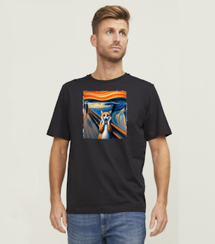 T-shirt  Unisex - Edvard Munch Scream Cat