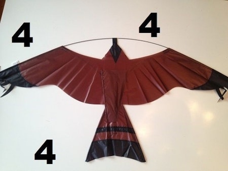 Fågelskrämma 10 st Komplett med drake 6 meter,Fraktfritt