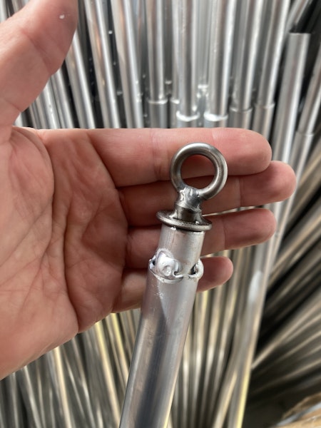Fågelskrämma aluminium 3 m med drake. Fraktfritt