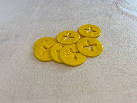 Bricka för plastspik. 100 st 6 cm