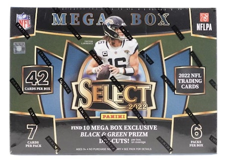 Panini Select NFL 2022 Mega Box (Black & Green Prizm Die-Cuts)