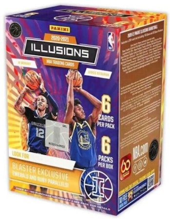 2020/21 Panini Illusions Basketball 6-Pack Blaster Box (Emerald and Ruby Parallels!)