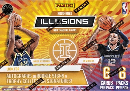 2020/21 Panini Illusions Basketball 6-Pack Blaster Box (Emerald and Ruby Parallels!)