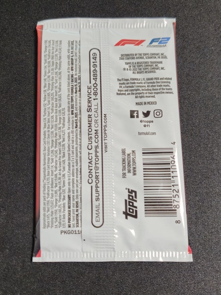 2022 Topps F1 Formula 1 Hobby Pack