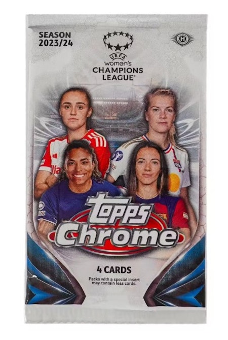 2023/24 Topps Chrome UEFA Womens Champions League Soccer Hobby Pack