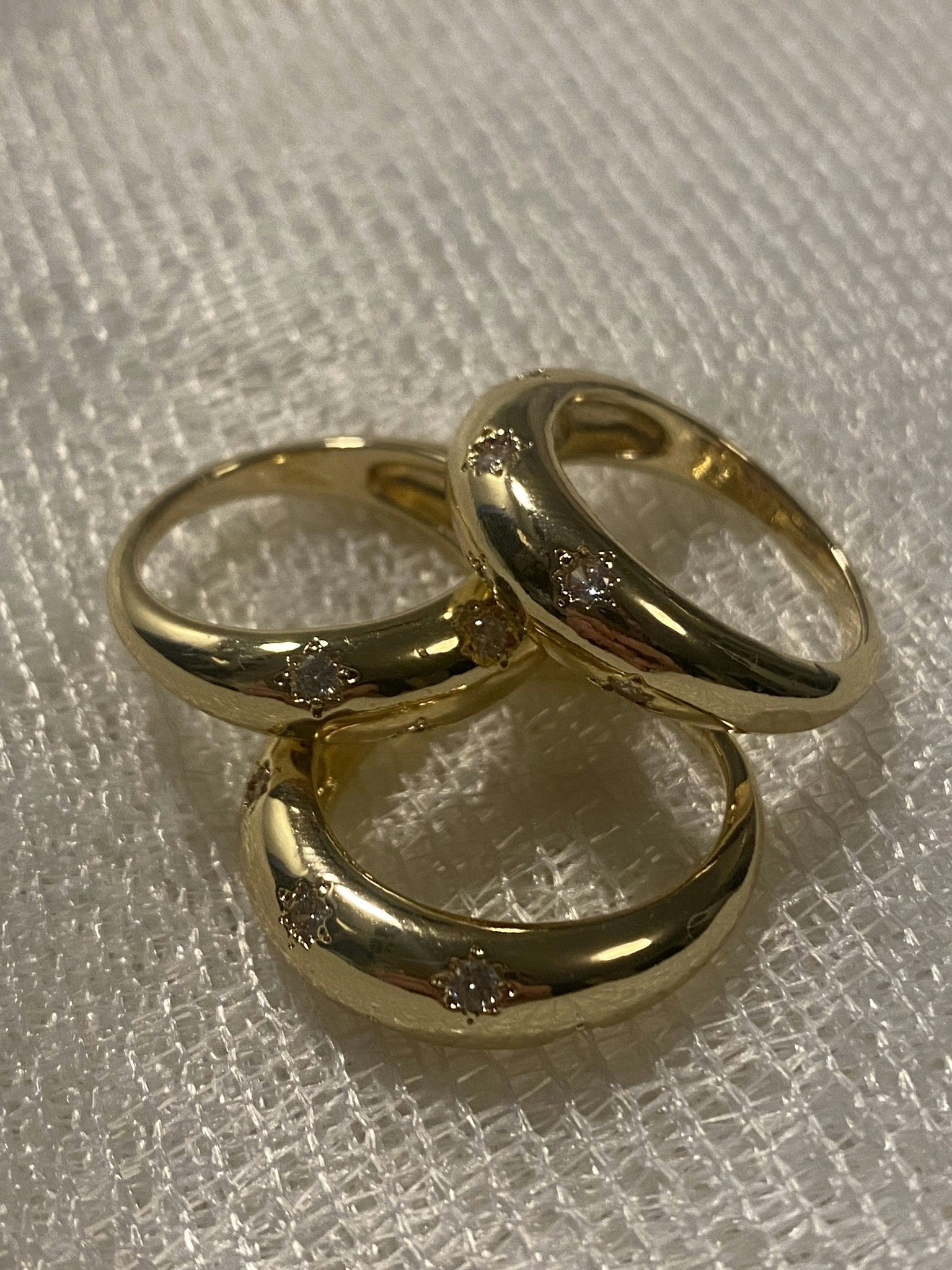 Diamant stjerne ring 17-19mm