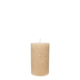 svenska handgjutna 100% stearin stearinljus blockljus spetsmönster 6x10 cappuccino