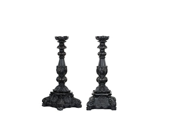 Ljusstake brunsvart 13x31 cm