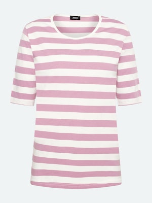 Randig topp, rosa/vit