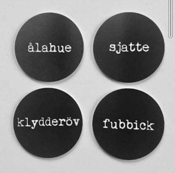 Glasunderlägg på skånska, 4-pack