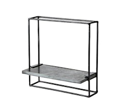 Vägghylla svart marmor