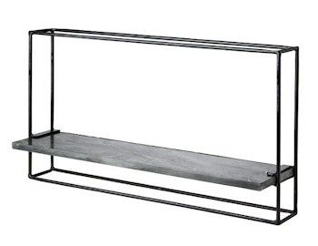 Vägghylla svart marmor