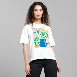 T-shirt Vadstena Cottage Flowers White