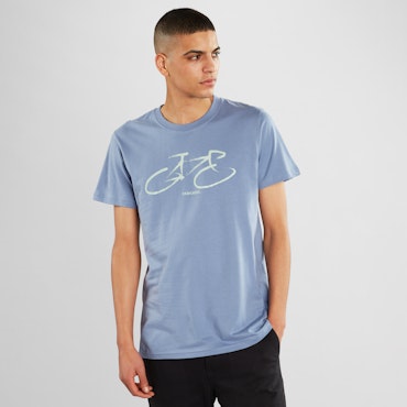 T-shirt Stockholm Marker Bike Steel Blue