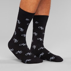 Socks Sigtuna Bike Pattern Black