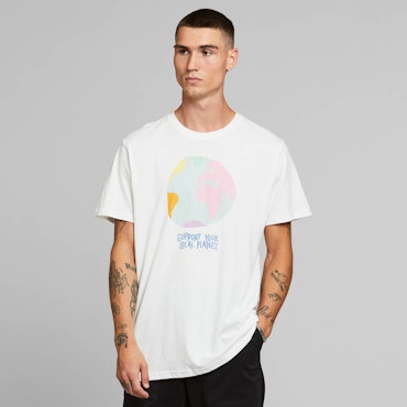T-shirt Stockholm Colour Globe Off White