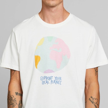 T-shirt Stockholm Colour Globe Off White