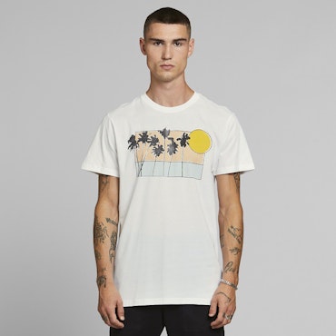 T-shirt Stockholm Sunset Palms White