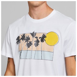 T-shirt Stockholm Sunset Palms White