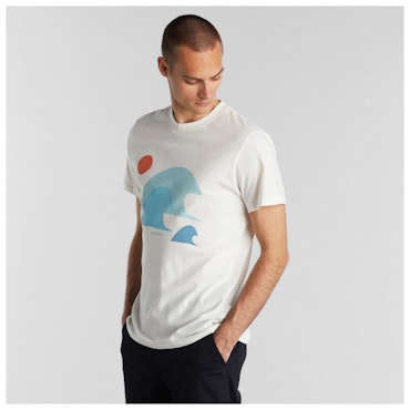 T-shirt Stockholm Cut Waves Off White