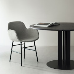 Form Armchair Full Upholstery Black Steel