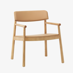 Timb Lounge Armchair - Camel Leather